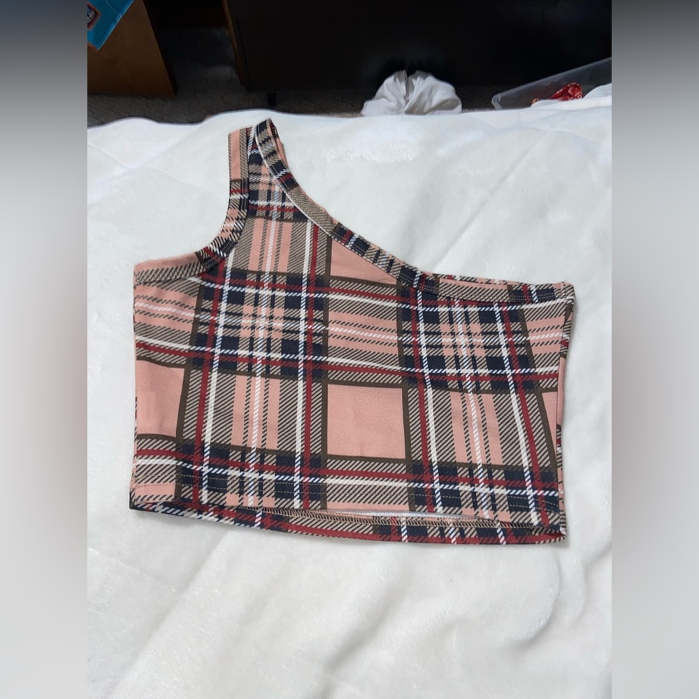 crop over the shoulder top from SHEIN